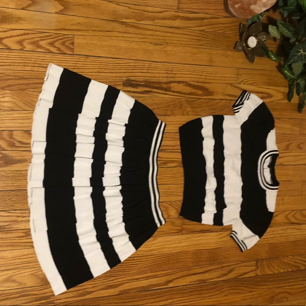 Striped 2-Piece Shirt & Skirt